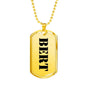 Bert - 18k Gold Finished Luxury Dog Tag Necklace