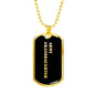 Army Granddaughter v2 - 18k Gold Finished Luxury Dog Tag Necklace