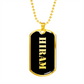 Hiram v2 - 18k Gold Finished Luxury Dog Tag Necklace