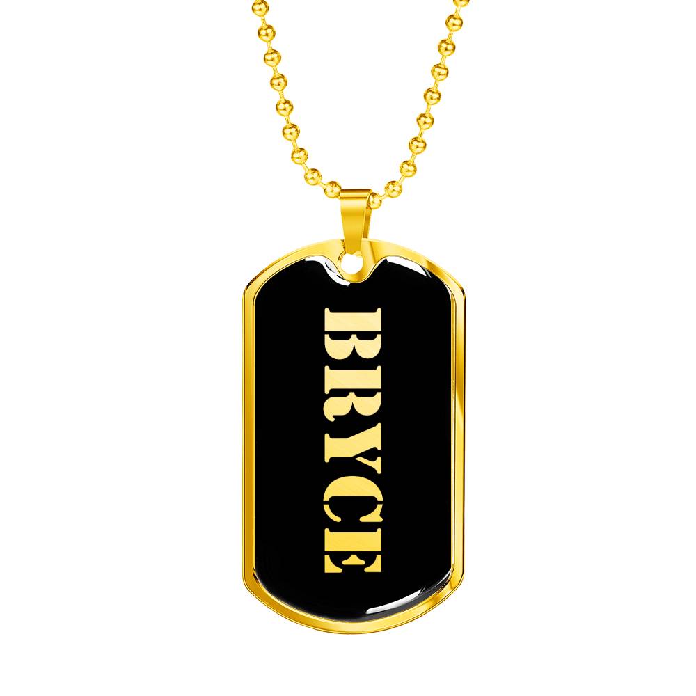 Bryce v2 - 18k Gold Finished Luxury Dog Tag Necklace