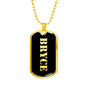 Bryce v2 - 18k Gold Finished Luxury Dog Tag Necklace