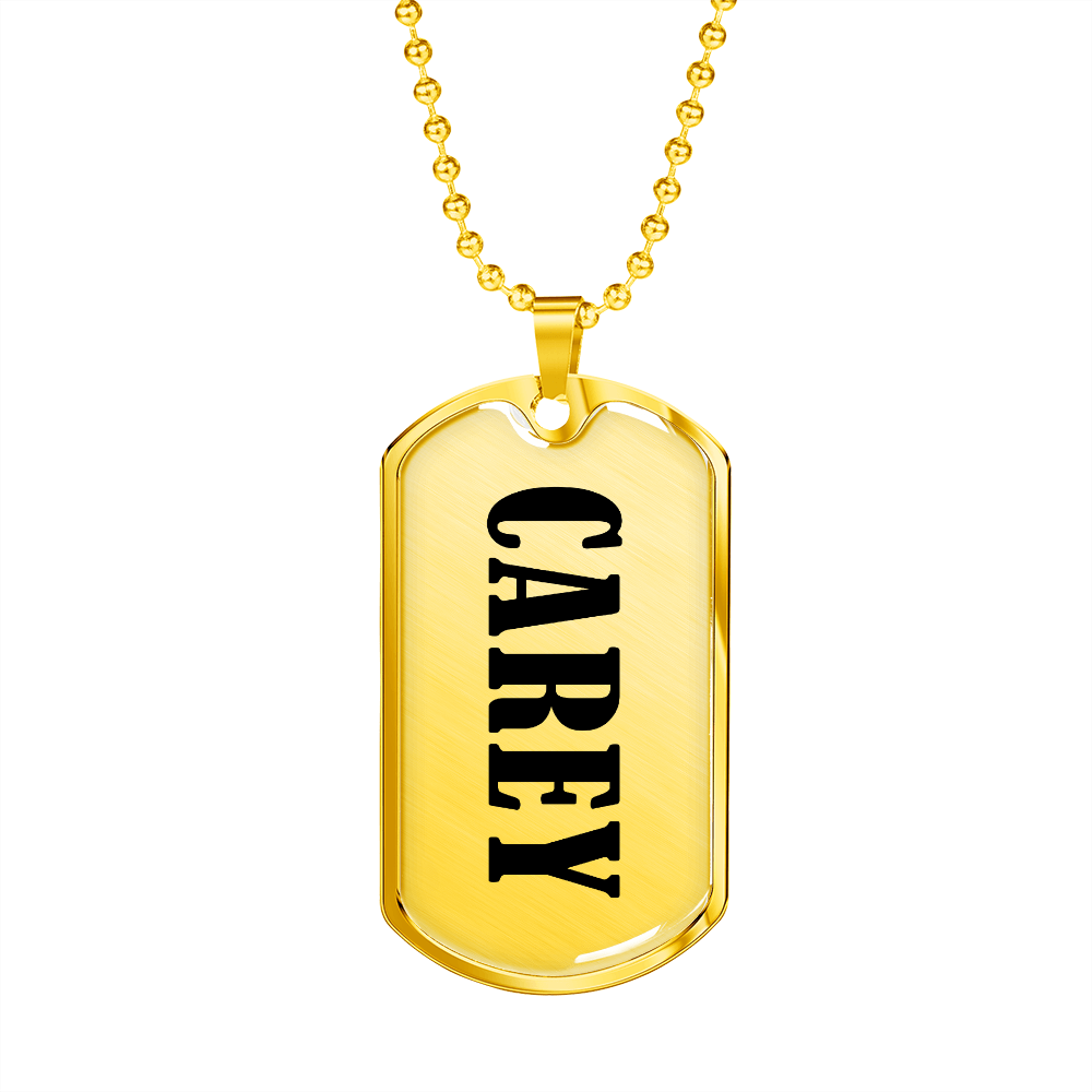 Carey v01 - 18k Gold Finished Luxury Dog Tag Necklace