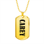 Carey v01 - 18k Gold Finished Luxury Dog Tag Necklace