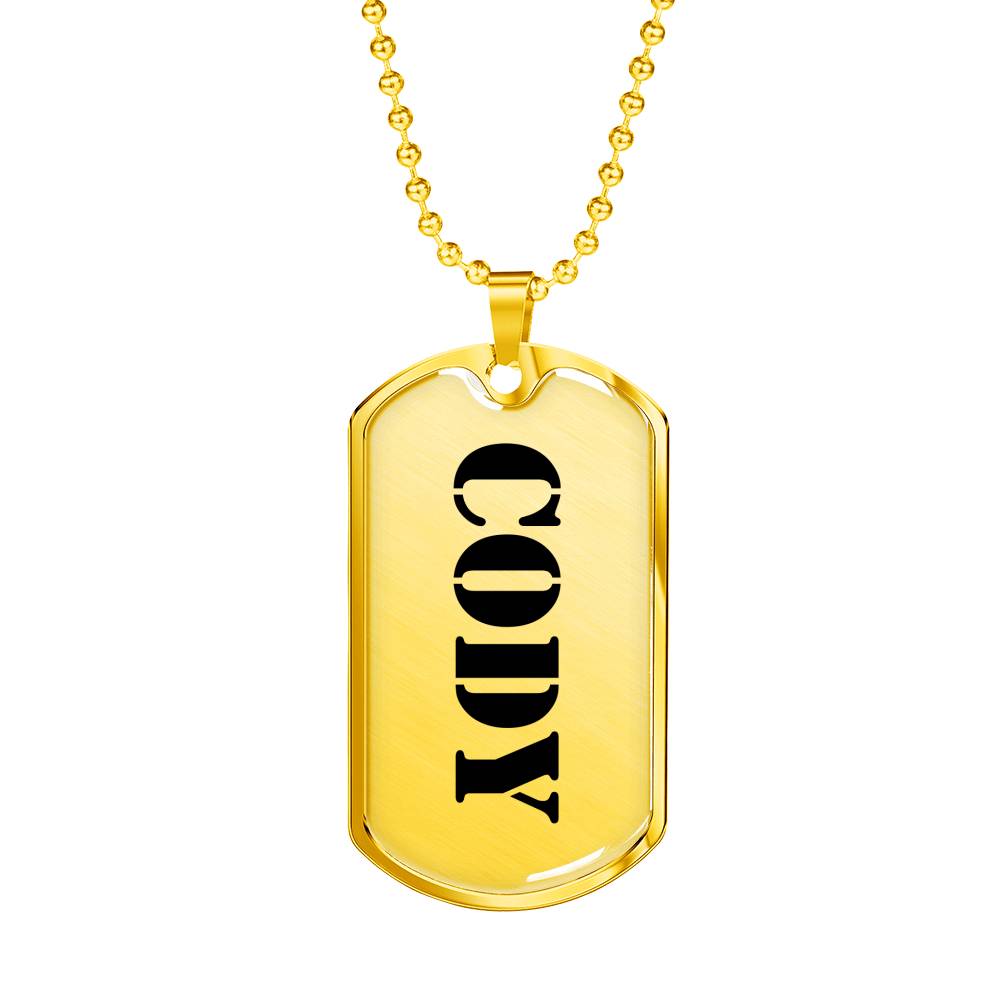 Cody - 18k Gold Finished Luxury Dog Tag Necklace
