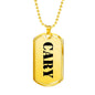Cary - 18k Gold Finished Luxury Dog Tag Necklace