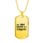 Schipperke - 18k Gold Finished Luxury Dog Tag Necklace
