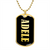 Adele v02 - 18k Gold Finished Luxury Dog Tag Necklace