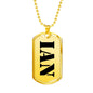 Ian - 18k Gold Finished Luxury Dog Tag Necklace