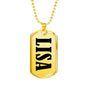 Lisa v01 - 18k Gold Finished Luxury Dog Tag Necklace