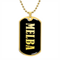 Melba v02 - 18k Gold Finished Luxury Dog Tag Necklace