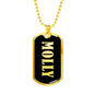 Molly v02 - 18k Gold Finished Luxury Dog Tag Necklace