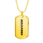 Alejandro - 18k Gold Finished Luxury Dog Tag Necklace