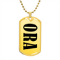 Ora v01 - 18k Gold Finished Luxury Dog Tag Necklace