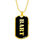 Bart v2 - 18k Gold Finished Luxury Dog Tag Necklace