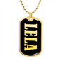 Lela v02 - 18k Gold Finished Luxury Dog Tag Necklace