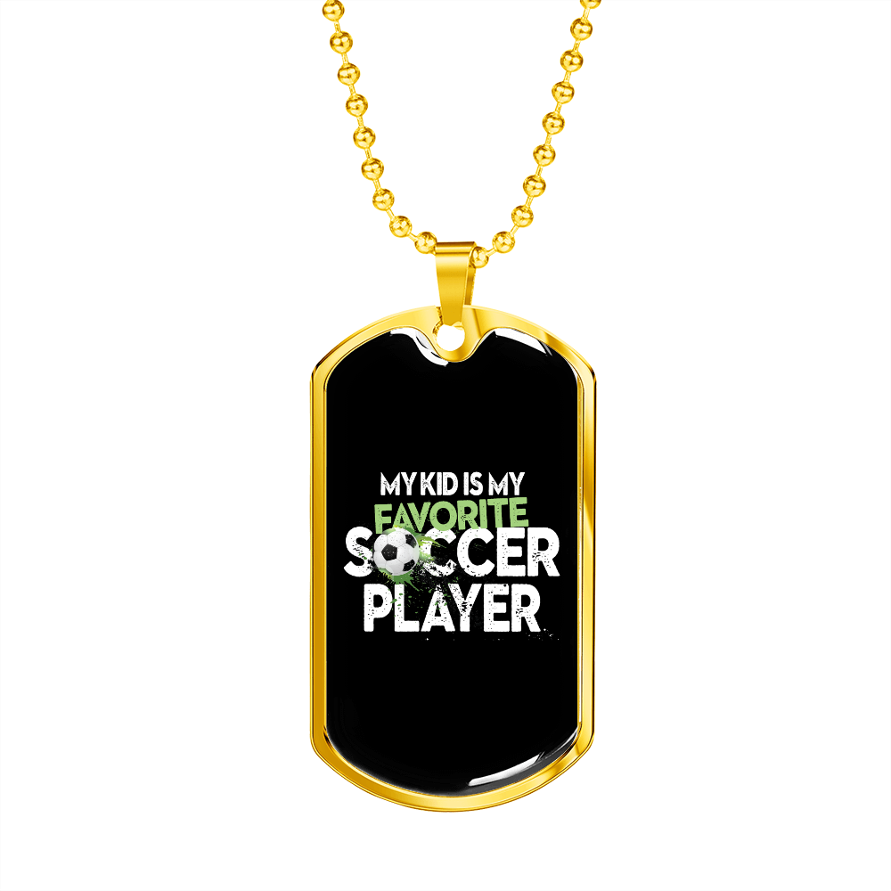 Soccer Dad - 18k Gold Finished Luxury Dog Tag Necklace