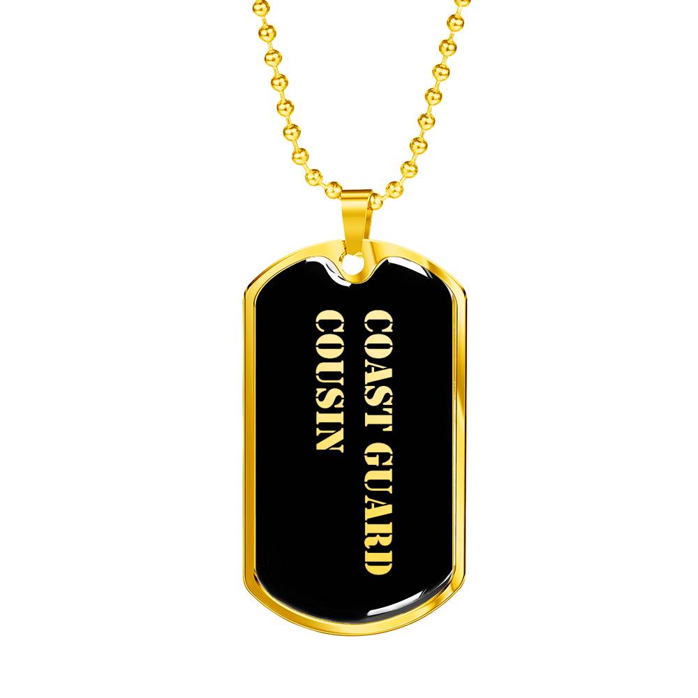 Coast Guard Cousin v2 - 18k Gold Finished Luxury Dog Tag Necklace