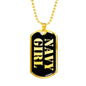 Navy Girl v2 - 18k Gold Finished Luxury Dog Tag Necklace