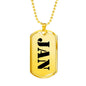Jan - 18k Gold Finished Luxury Dog Tag Necklace