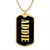 Addie v02 - 18k Gold Finished Luxury Dog Tag Necklace