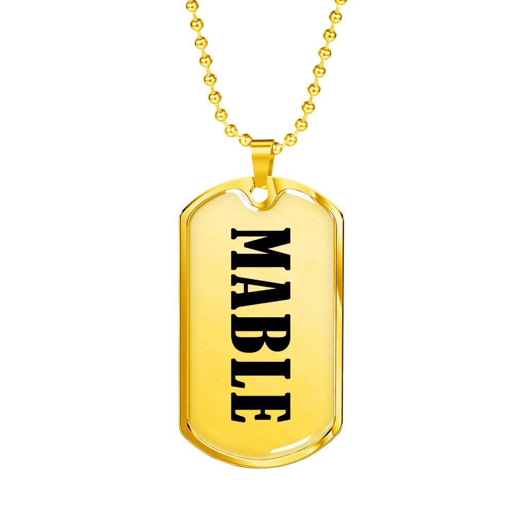 Mable v01 - 18k Gold Finished Luxury Dog Tag Necklace