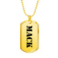 Mack - 18k Gold Finished Luxury Dog Tag Necklace