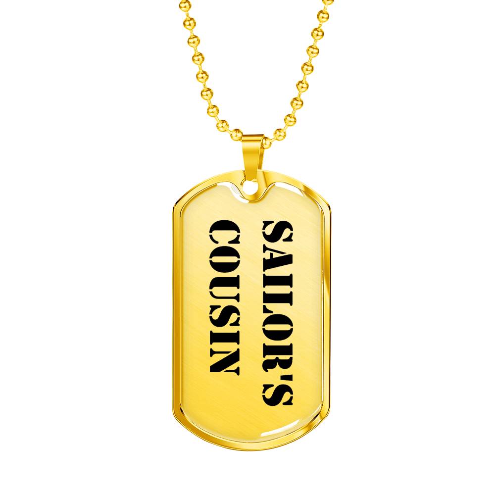 Sailor's Cousin - 18k Gold Finished Luxury Dog Tag Necklace