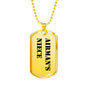 Airman's Niece - 18k Gold Finished Luxury Dog Tag Necklace