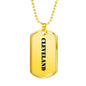 Cleveland - 18k Gold Finished Luxury Dog Tag Necklace