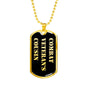 Combat Veteran's Cousin v2 - 18k Gold Finished Luxury Dog Tag Necklace