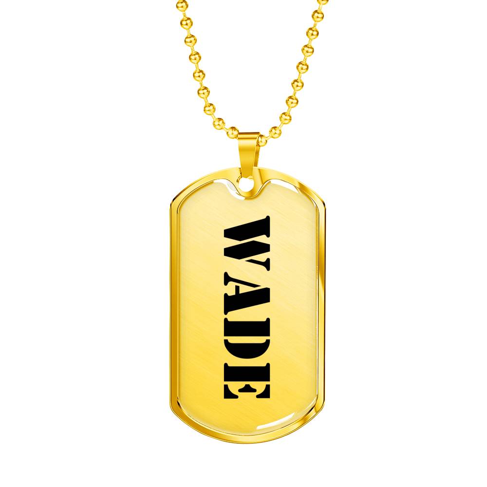 Wade - 18k Gold Finished Luxury Dog Tag Necklace