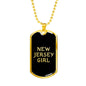 New Jersey Girl v2 - 18k Gold Finished Luxury Dog Tag Necklace