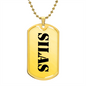 Silas - 18k Gold Finished Luxury Dog Tag Necklace