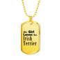 Irish Terrier - 18k Gold Finished Luxury Dog Tag Necklace
