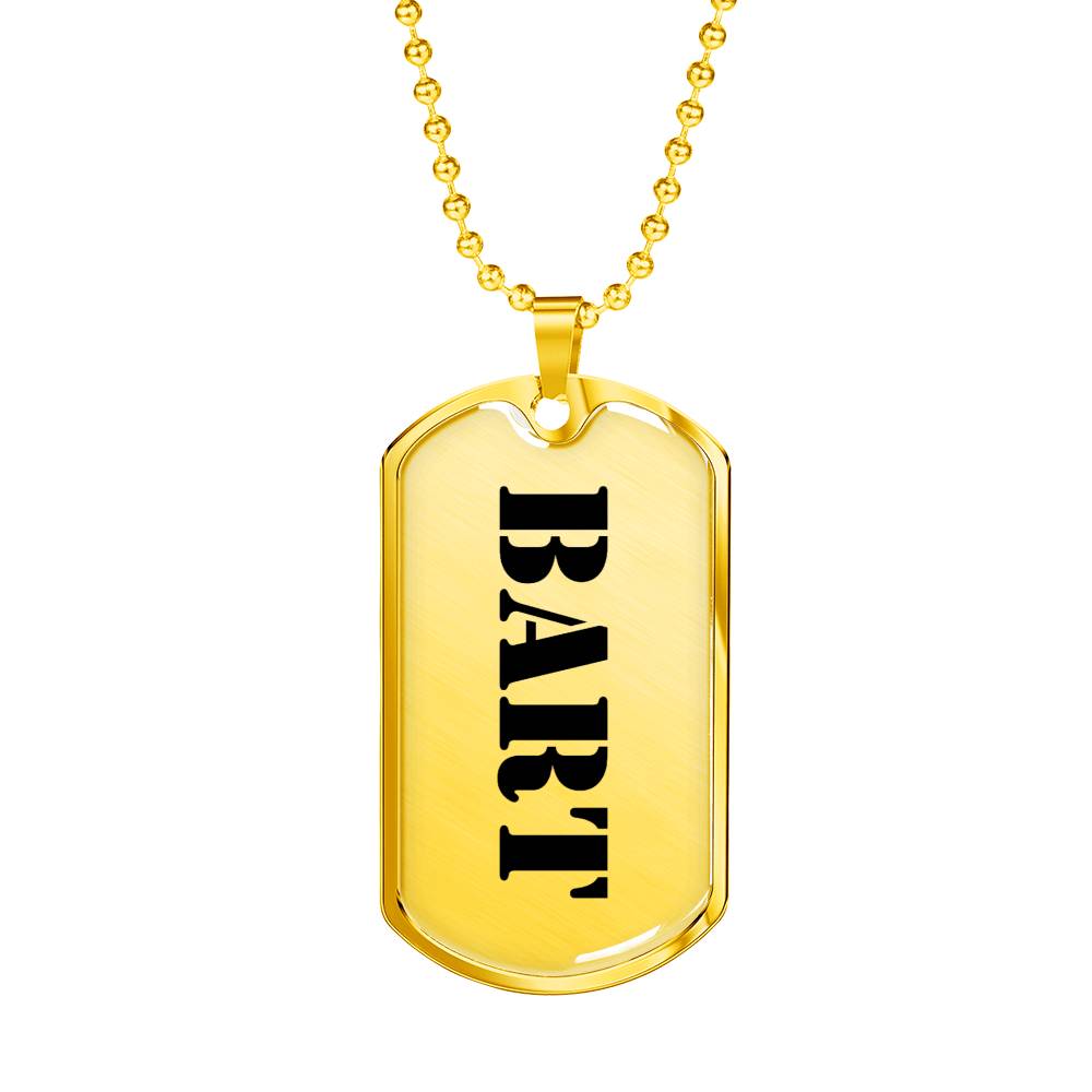 Bart - 18k Gold Finished Luxury Dog Tag Necklace