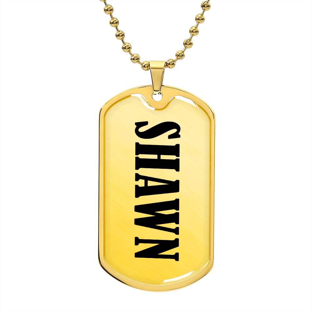 Shawn v01 - 18k Gold Finished Luxury Dog Tag Necklace