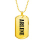 Arlene v01 - 18k Gold Finished Luxury Dog Tag Necklace