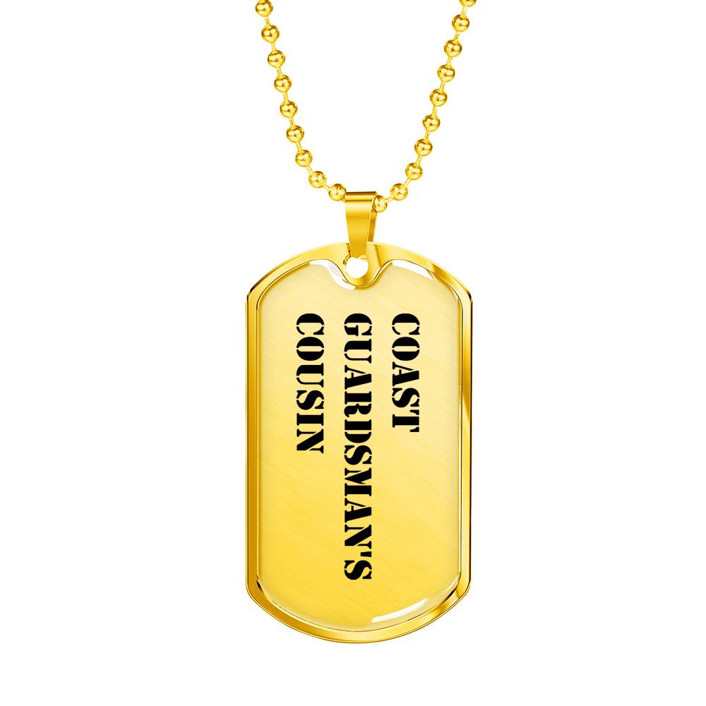 Coast Guardsman's Cousin - 18k Gold Finished Luxury Dog Tag Necklace