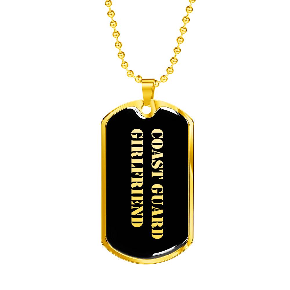 Coast Guard Girlfriend v2 - 18k Gold Finished Luxury Dog Tag Necklace