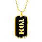 Tom v2 - 18k Gold Finished Luxury Dog Tag Necklace