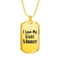 Love My Giant Schnauzer - 18k Gold Finished Luxury Dog Tag Necklace