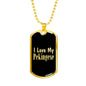 Love My Pekingese v2 - 18k Gold Finished Luxury Dog Tag Necklace