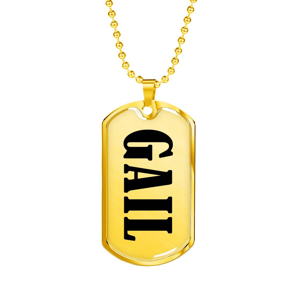 Gail v01 - 18k Gold Finished Luxury Dog Tag Necklace