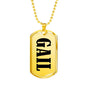 Gail v01 - 18k Gold Finished Luxury Dog Tag Necklace