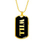 Will v2 - 18k Gold Finished Luxury Dog Tag Necklace