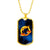 Zodiac Sign Libra - 18k Gold Finished Luxury Dog Tag Necklace