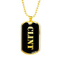Clint v2 - 18k Gold Finished Luxury Dog Tag Necklace