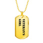 Veteran's Girl - 18k Gold Finished Luxury Dog Tag Necklace
