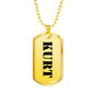 Kurt - 18k Gold Finished Luxury Dog Tag Necklace