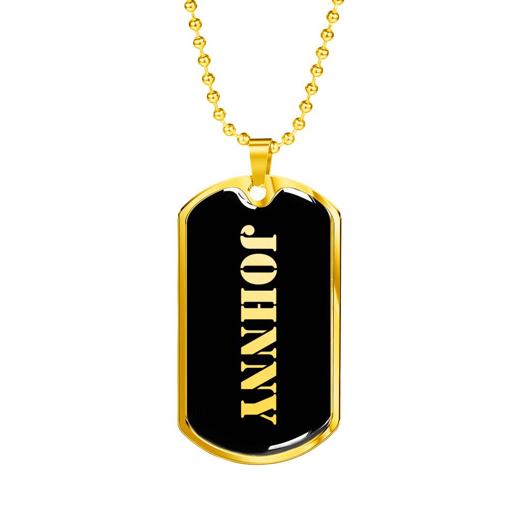 Johnny v2 - 18k Gold Finished Luxury Dog Tag Necklace
